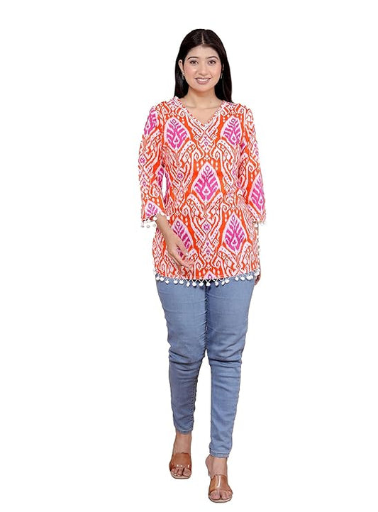 LoomBella Lifestyle Printed Straight Kurti Perfect for Casual, Formal, and Ethnic Wear
