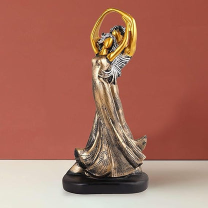 FAB CRAFT STUDIO Great Valentine's Day Gift for Girl & Boys symbolizes True Love, Romantic Gift Showpieces Brown Golden