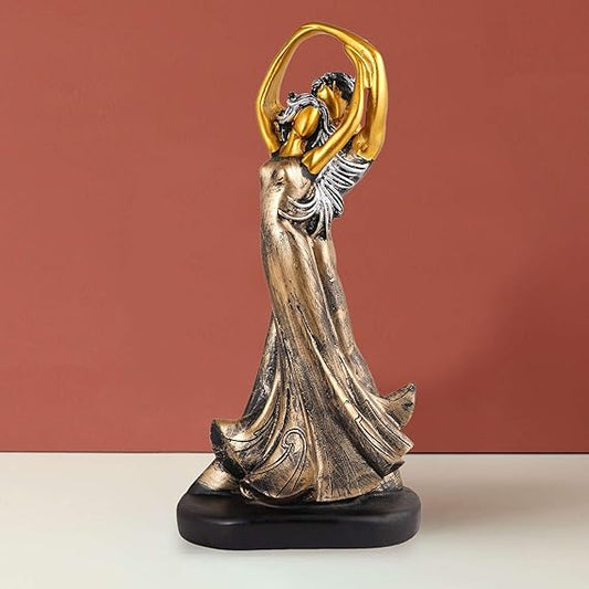 FAB CRAFT STUDIO Great Valentine's Day Gift for Girl & Boys symbolizes True Love, Romantic Gift Showpieces Brown Golden