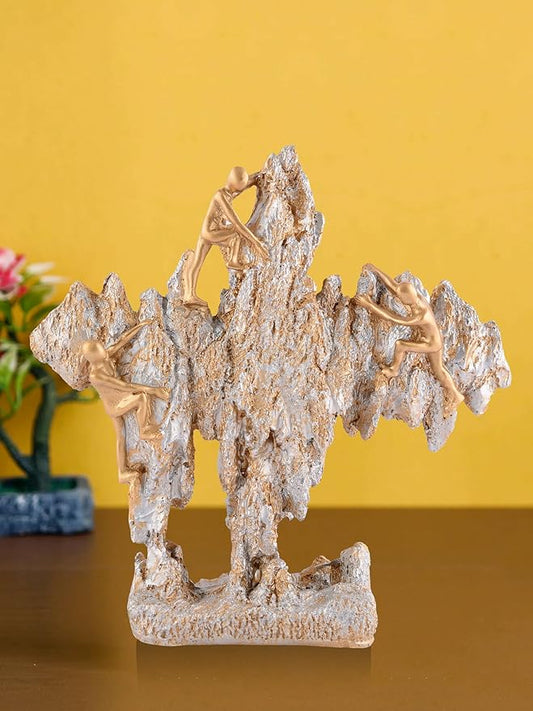 FAB CRAFT STUDIO Men Climb on wall Showpiece for Home Decor Showpiece, Atlas Sculpture for Office Table Décor