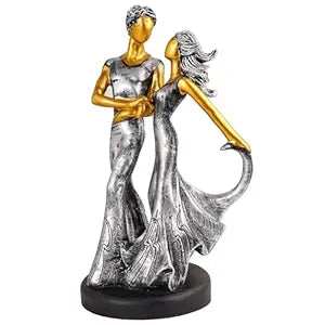 FAB CRAFT STUDIO Great Valentine's Day Gift for Girl & Boys symbolizes True Love, Romantic Gift Showpieces Silver Golden