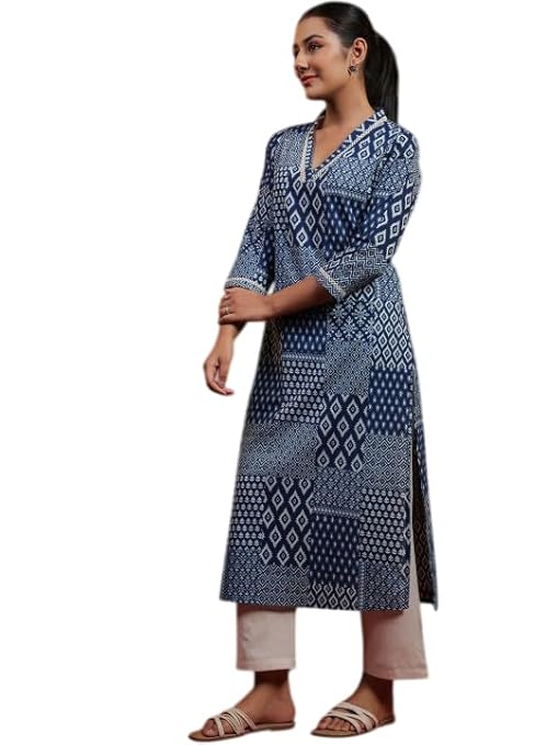 LoomBella LifestyleWomen's Rayon Printed Straight Kurti with Pant Set