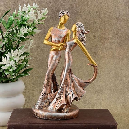 FAB CRAFT STUDIO Great Valentine's Day Gift for Girl & Boys symbolizes True Love, Romantic Gift Showpieces Golden Brown
