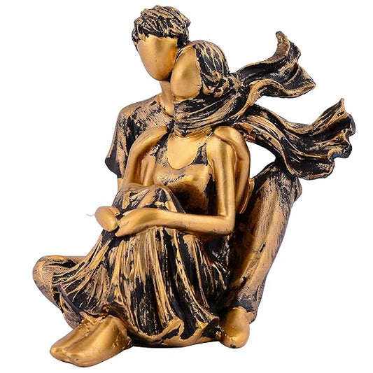 FAB CRAFT STUDIO Great Valentine's Day Gift for Girl & Boys symbolizes True Love, Romantic Gift Showpieces Black Golden