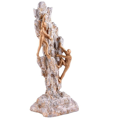 FAB CRAFT STUDIO Men Climb on wall Showpiece for Home Decor Showpiece, Atlas Sculpture for Office Table Décor