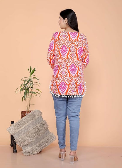 LoomBella Lifestyle Printed Straight Kurti Perfect for Casual, Formal, and Ethnic Wear