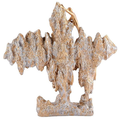 FAB CRAFT STUDIO Men Climb on wall Showpiece for Home Decor Showpiece, Atlas Sculpture for Office Table Décor