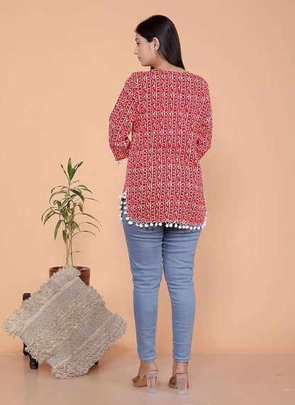 LoomBella Lifestyle Printed Straight Kurti Perfect for Casual, Formal, and Ethnic Wear