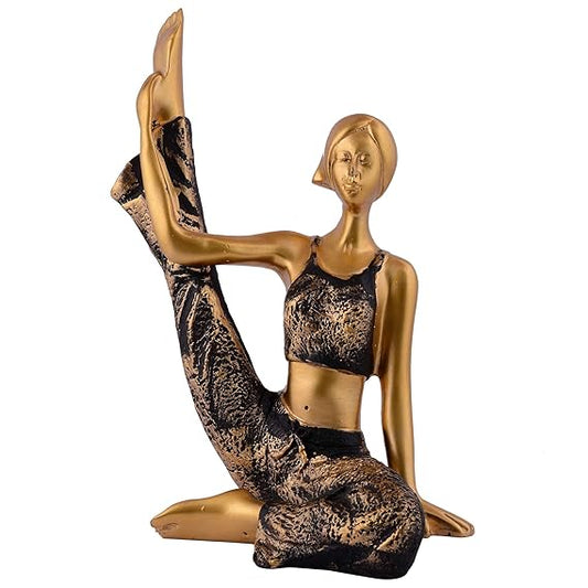 FAB CRAFT STUDIO Suitable for Home Decor Yoga Posture Lady Statue Idol for Home Yoga Statue Admirable piece of Gift
