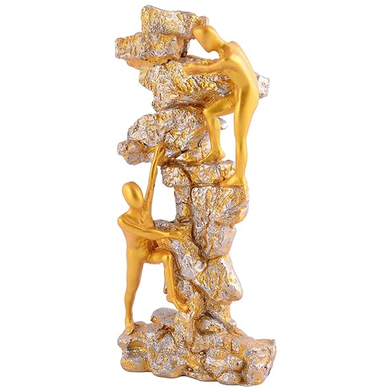 FAB CRAFT STUDIO Men Climb on wall Showpiece for Home Decor Showpiece, Atlas Sculpture for Office Table Décor