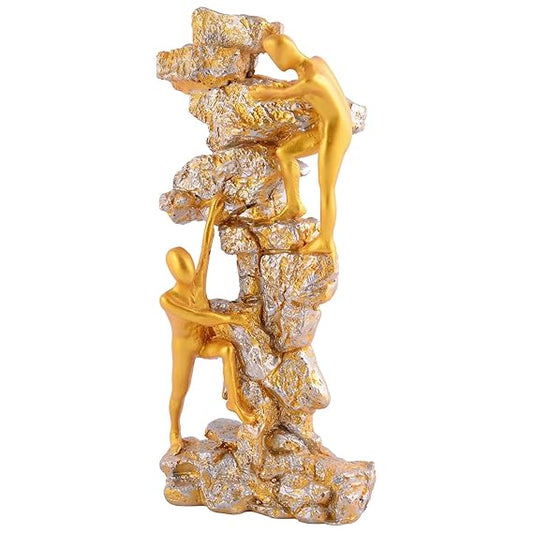 FAB CRAFT STUDIO Men Climb on wall Showpiece for Home Decor Showpiece, Atlas Sculpture for Office Table Décor