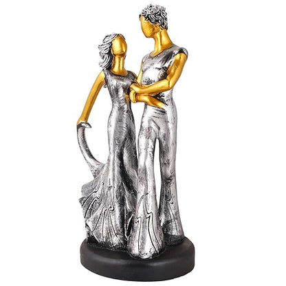 FAB CRAFT STUDIO Great Valentine's Day Gift for Girl & Boys symbolizes True Love, Romantic Gift Showpieces Silver Golden