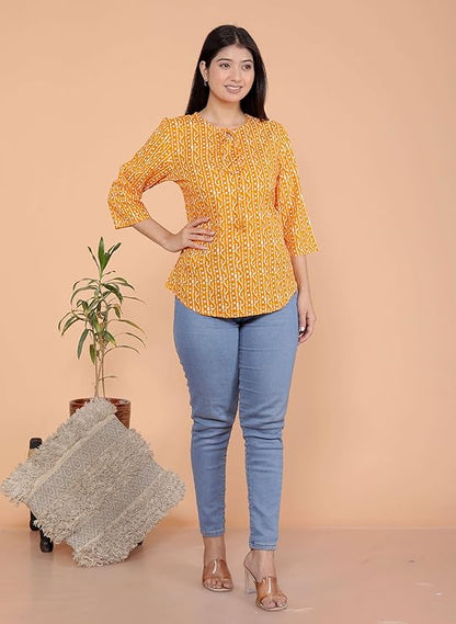 LoomBella Lifestyle Printed Straight Round Neck Kurti Perfect for Casual, Formal, and Ethnic Wear