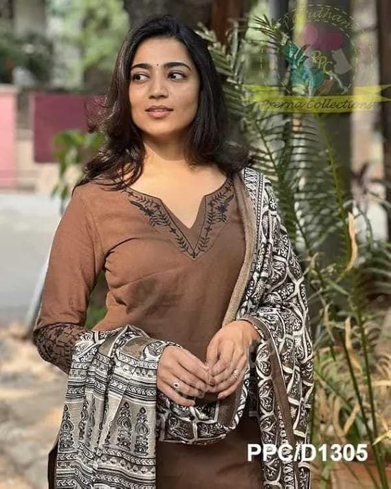 LoomBella Lifestyle Women Pure Cotton Embroidery Straight Kurti with Pant & Dupatta Set