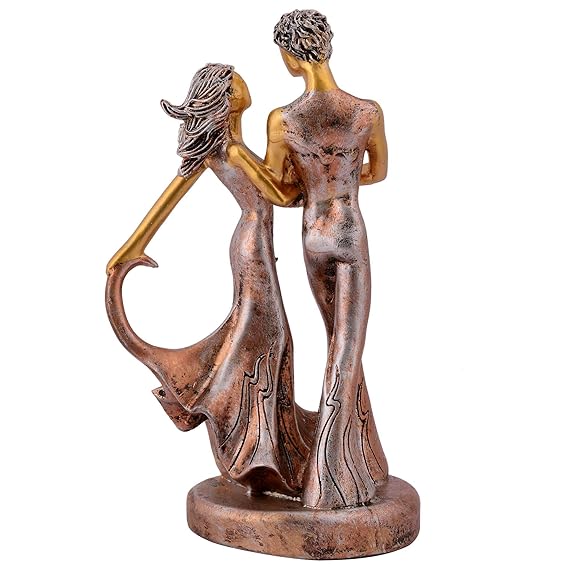 FAB CRAFT STUDIO Great Valentine's Day Gift for Girl & Boys symbolizes True Love, Romantic Gift Showpieces Golden Brown