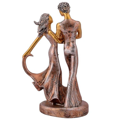 FAB CRAFT STUDIO Great Valentine's Day Gift for Girl & Boys symbolizes True Love, Romantic Gift Showpieces Golden Brown