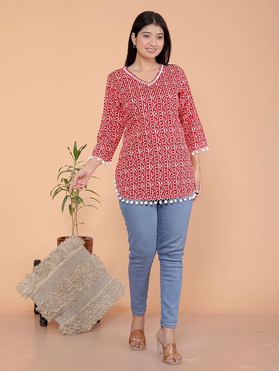 LoomBella Lifestyle Printed Straight Kurti Perfect for Casual, Formal, and Ethnic Wear