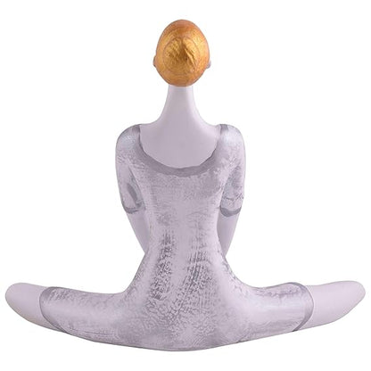 FAB CRAFT STUDIO Suitable for Home Decor Yoga Posture Lady Statue Idol for Home Yoga Statue Admirable piece of Gift