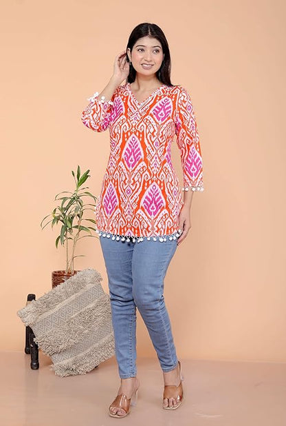 LoomBella Lifestyle Printed Straight Kurti Perfect for Casual, Formal, and Ethnic Wear