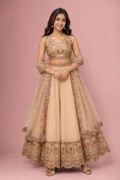 Spider Crush Lehenga Set with Sequins & Thread Embroidery Work