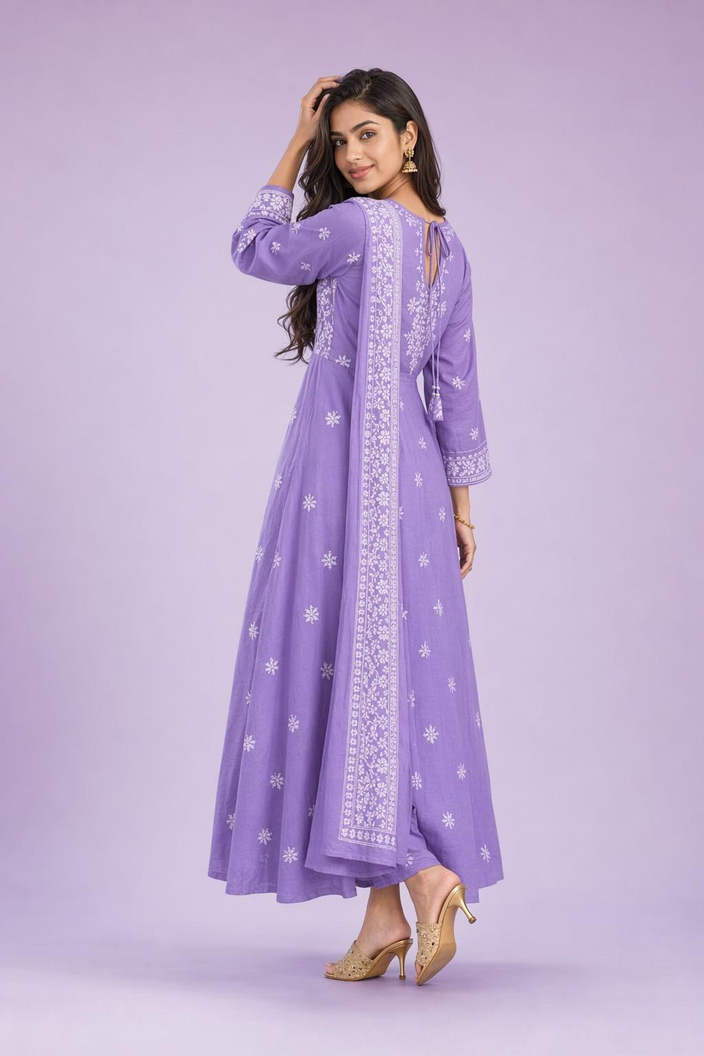 Fab Craft Studio Women’s Cotton Floral Printed Straight Kurti With Pant and Dupatta