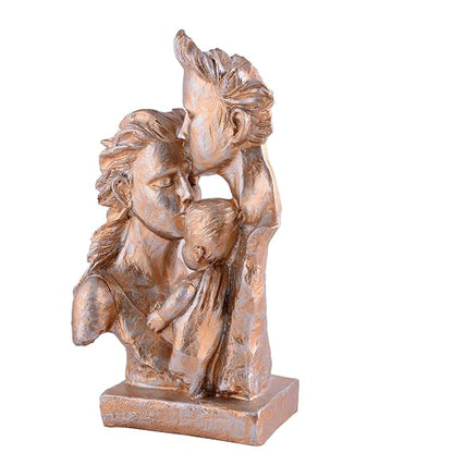 FAB CRAFT STUDIO Family of Three Ornaments Abstract Home Souvenirs Statues Decoration for Home Character Gray -2