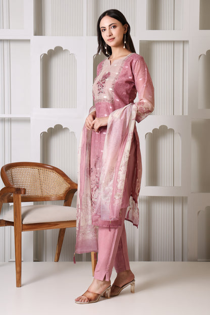 Blush Bloom Cotton Suit Set