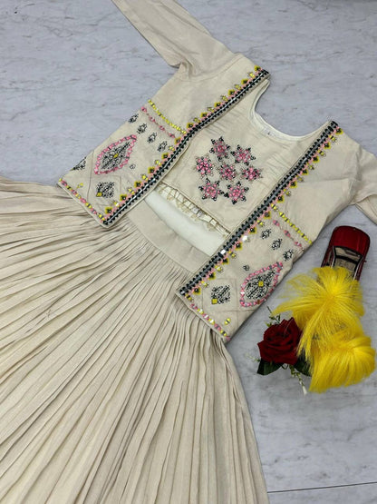 Festival Special Pure Tissue Shimmer Crop Top Lehenga Set with Jacket