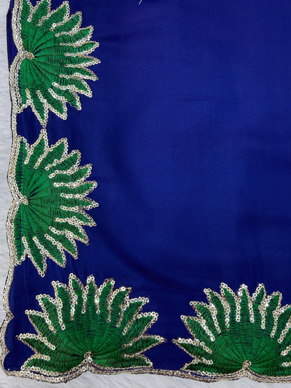 Designer American Silk Farshi Palazzo Set with Dupatta