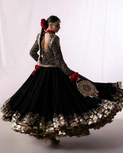 Faux Georgette Thread & Sequence Work Lehenga Set