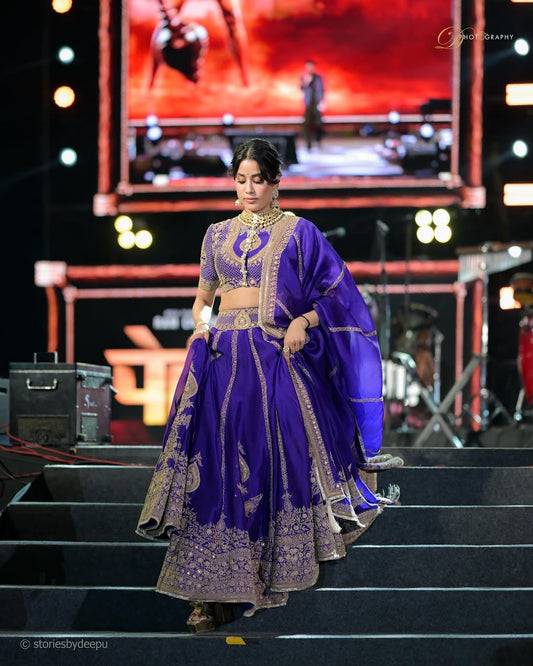 Premium Royal Purple Embroidered Bridal & Party Wear Lehenga Choli with Dupatta