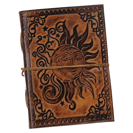 FAB CRAFT STUDIO Vintage Handmade Genuine Leather Diary Journal | Premium Antique String Closure | 200 Handmade Unruled Pages DIARY-20