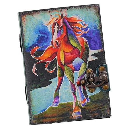 FAB CRAFT STUDIO Vintage Handmade Genuine Leather Diary Journal | Premium Antique String Closure | 200 Handmade Unruled Pages DIARY-61